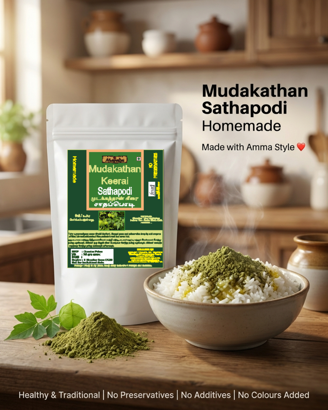 Mudakathan Keerai Sathapodi | முடக்கத்தான் சாதப்பொடி