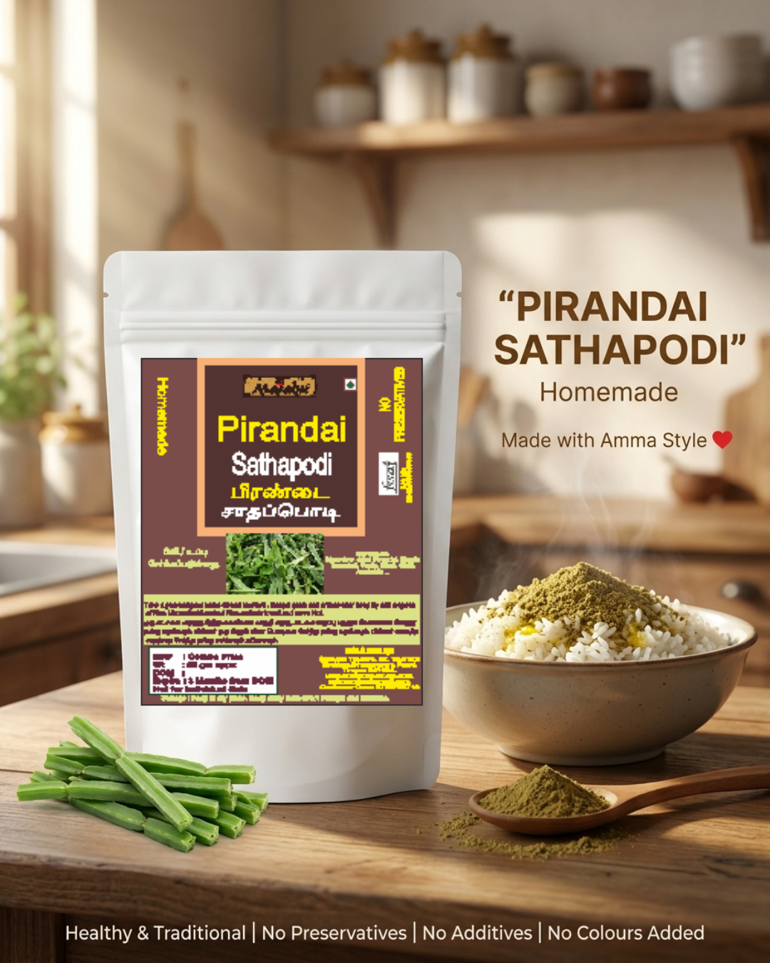 Pirandai Sathapodi | பிரண்டை சாதப்பொடி