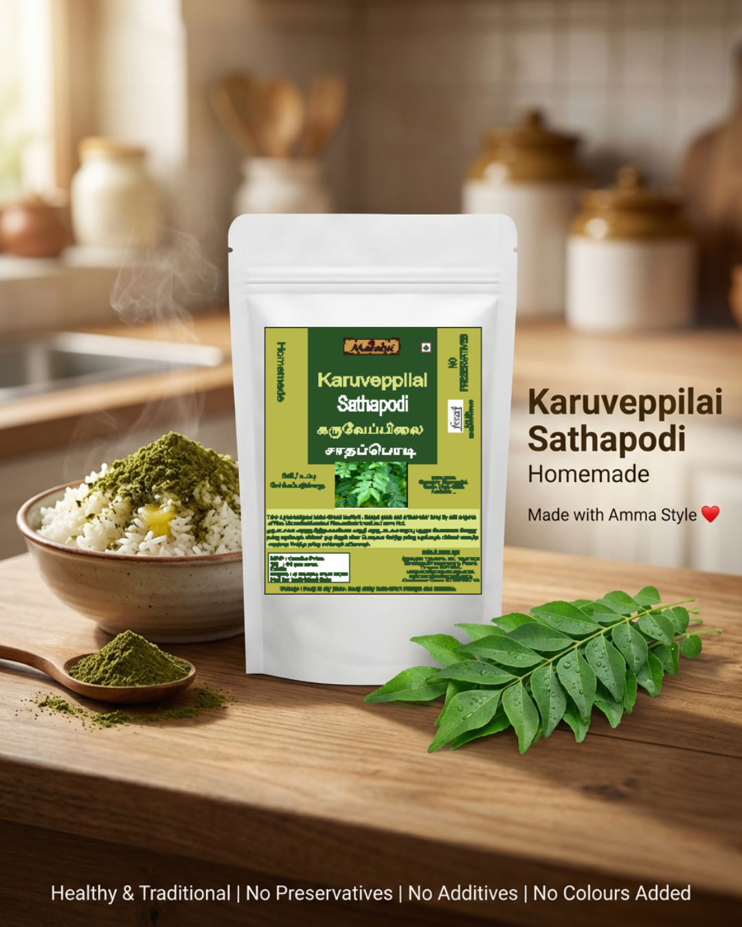 Karuvepilai Sathapodi | கருவேப்பிலை சாதப்பொடி