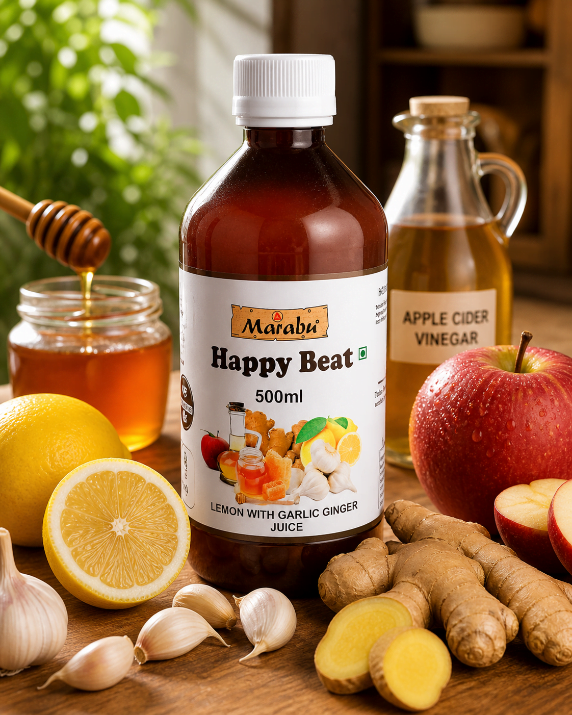 Happy Beat – Lemon with Garlic-Ginger-Honey Juice