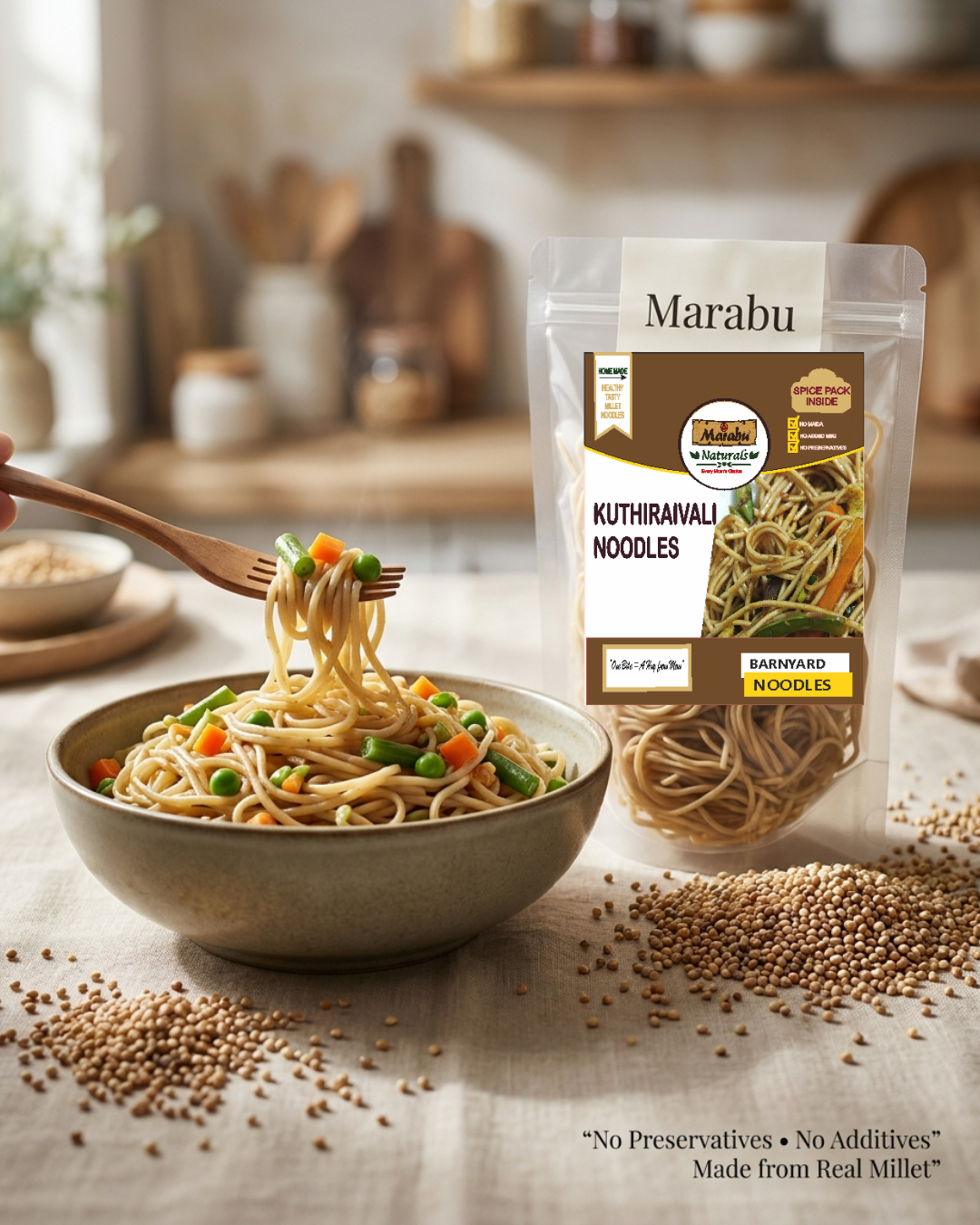 Kuthiraivali Noodles (180-200gm)