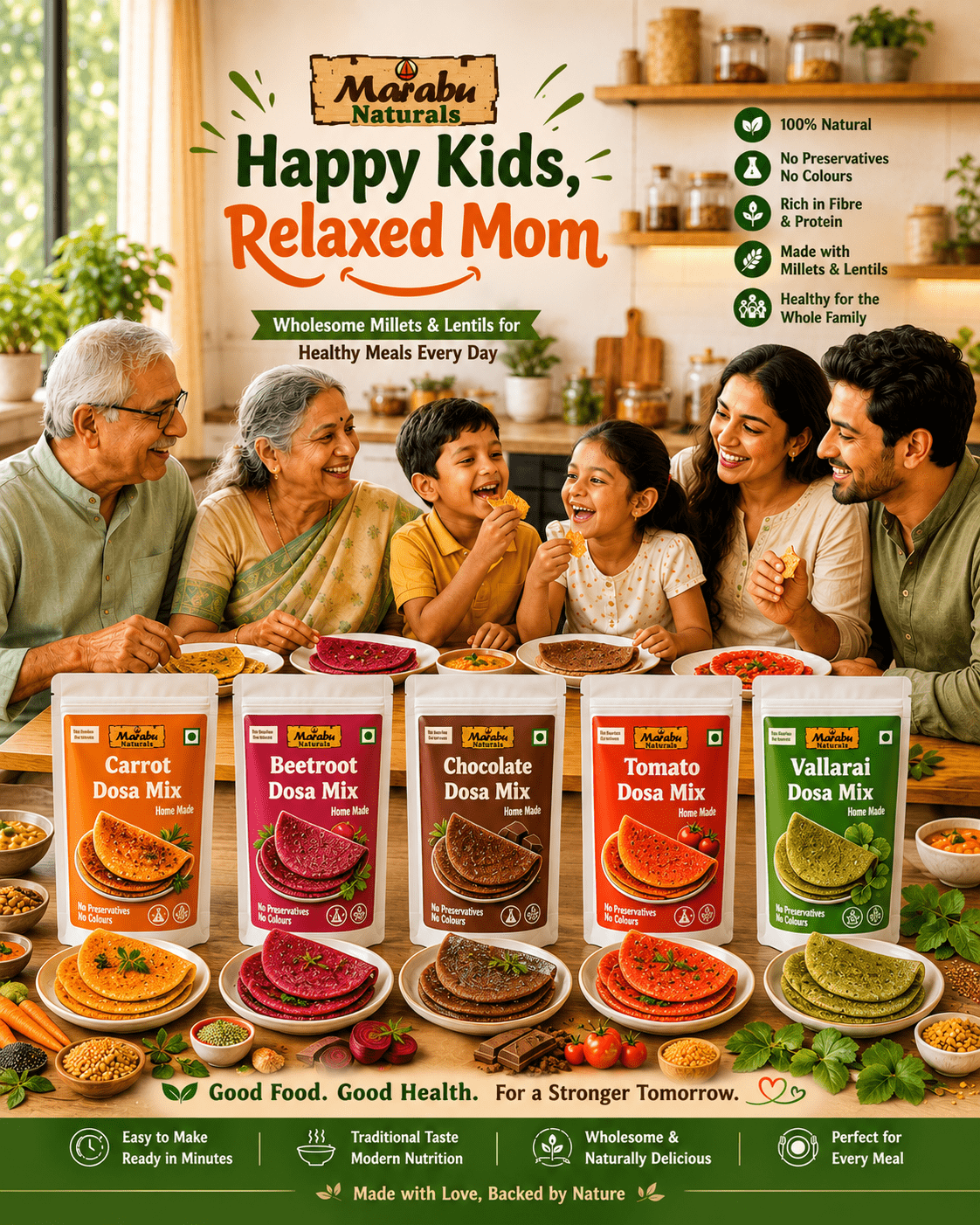 Colourful Dosa | Kids Combo ( Pack of 5)