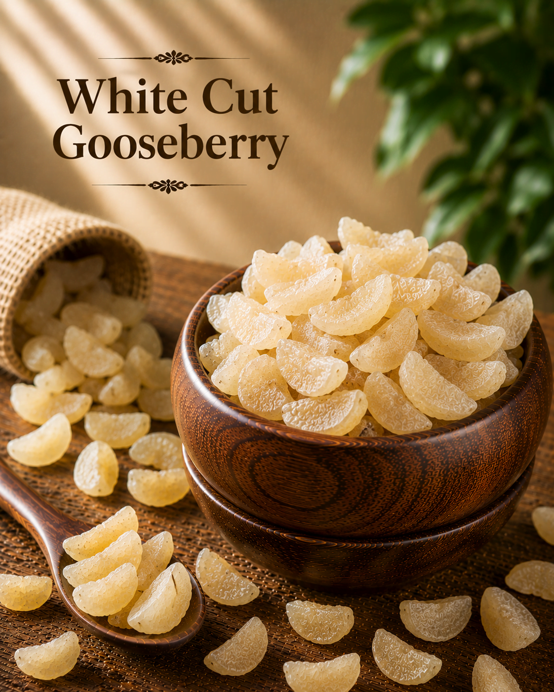 White Cut Gooseberry (Dry Amla) – Naturally Dried Healthy Snack