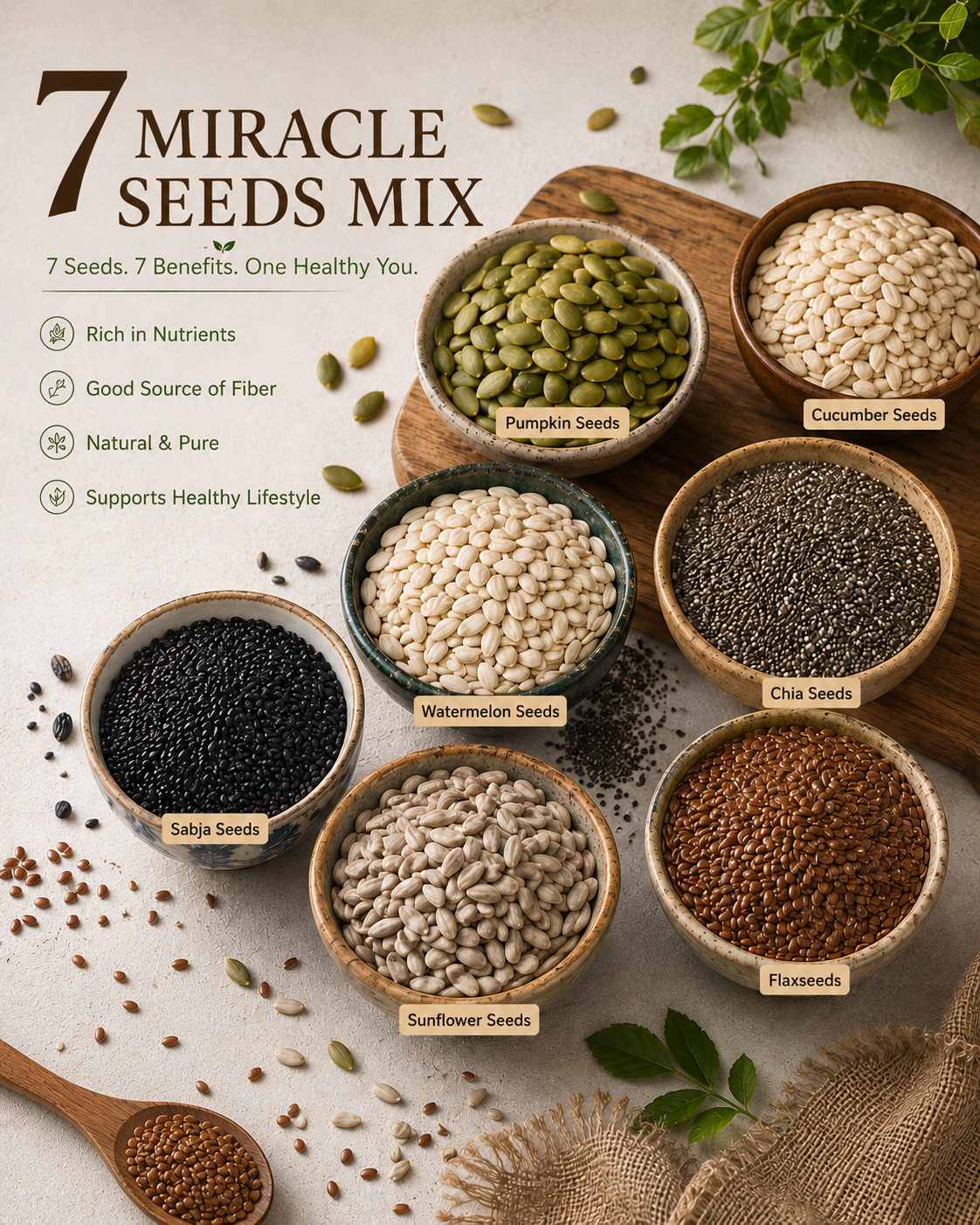 7 Miracle Seed Combo – Premium Healthy Seed Mix