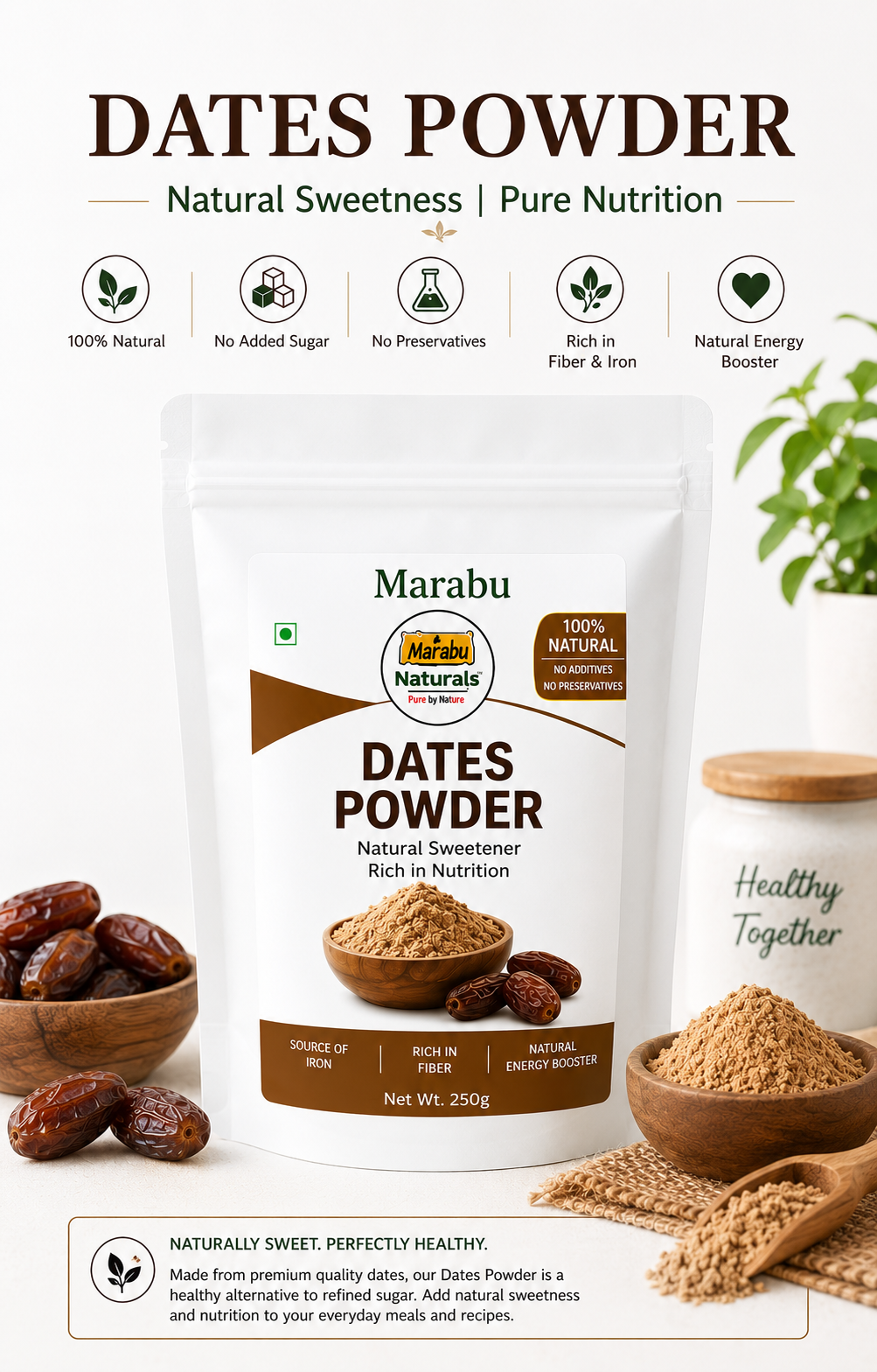 Dry Dates Powder 250gm