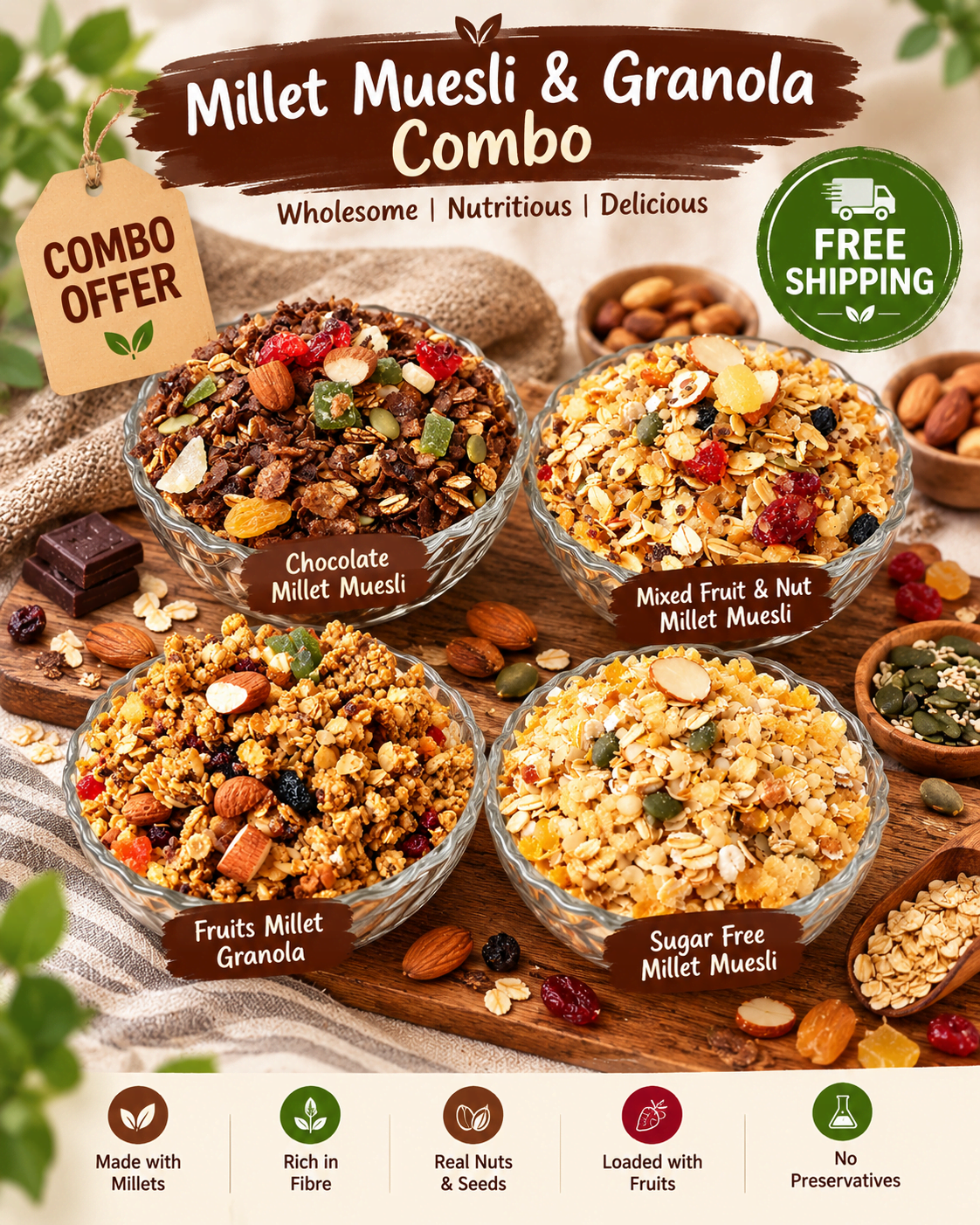 Millet Mueslie Combo ( Pack of 4)